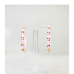 Brand new smith and co butterfly hoop earrings in pink